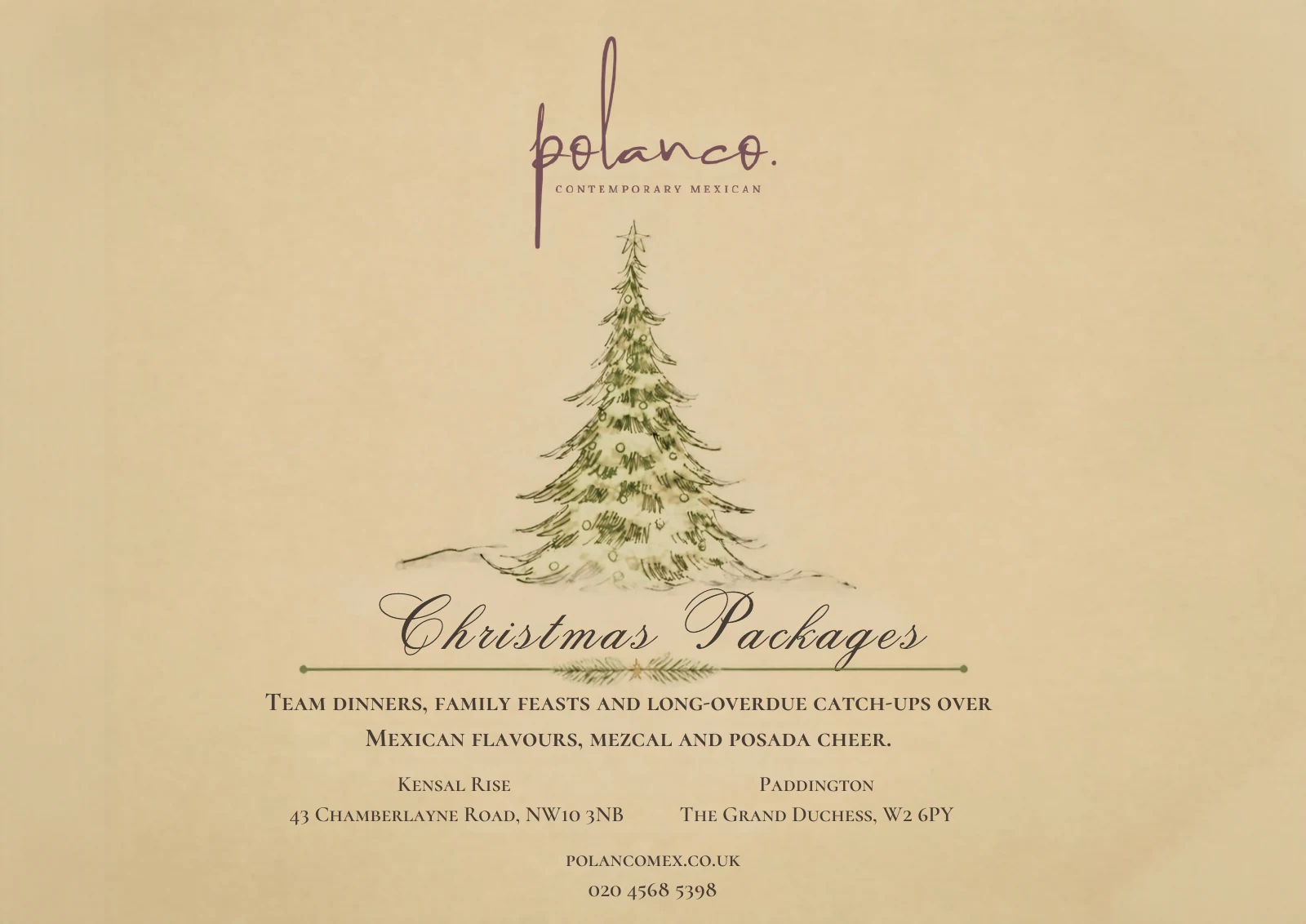 Polanco Christmas menu, page 1 of 10