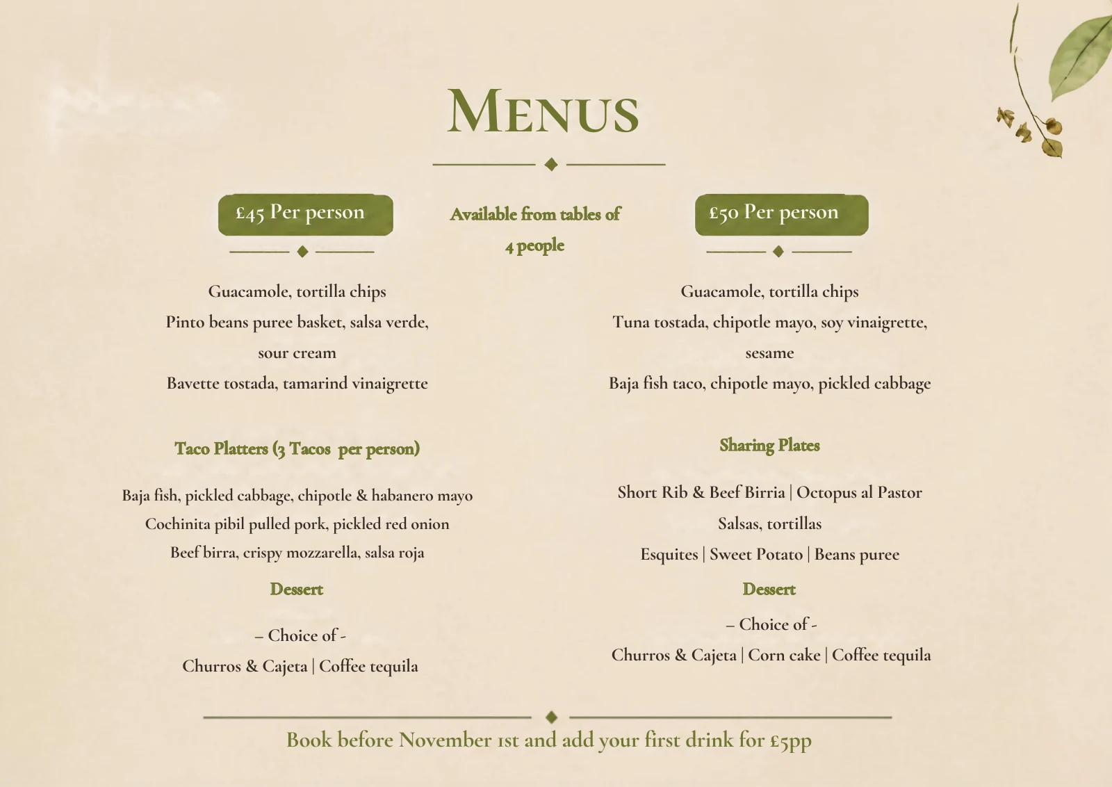 Polanco Christmas menu, page 3 of 10