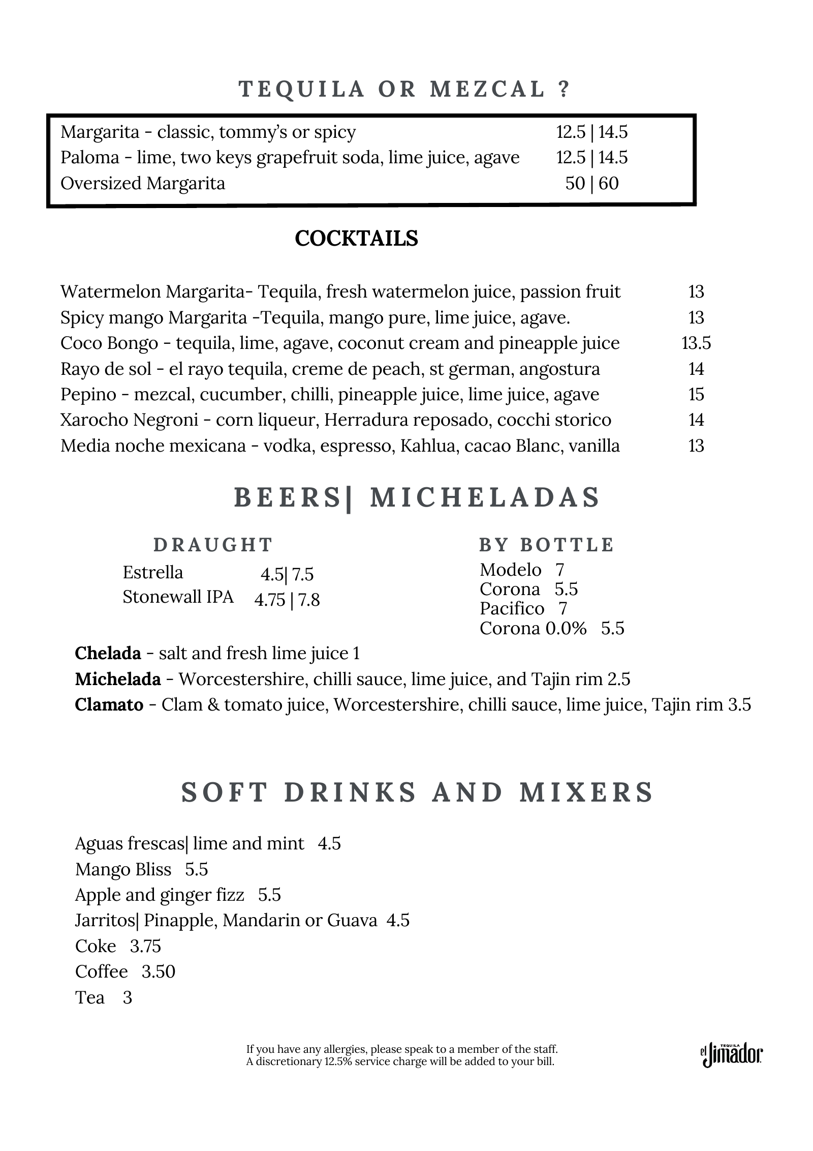 Polanco menu, page 3 of 5